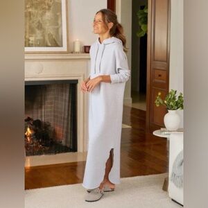Frank & Eileen Size Medium James Hooded Maxi Dress in Gray